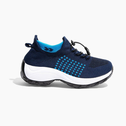 Womens Slip On Walking Sneakers Wide Toe Box Stretch Knit Lightweight by Sereniya