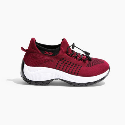 Womens Slip On Walking Sneakers Wide Toe Box Stretch Knit Lightweight by Sereniya