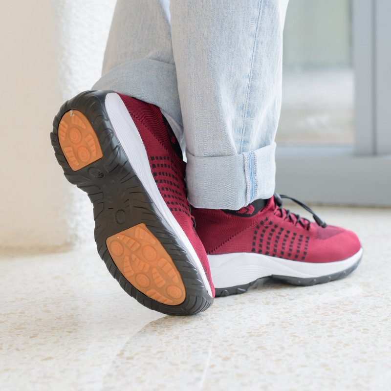 Womens Slip On Walking Sneakers Wide Toe Box Stretch Knit Lightweight by Sereniya
