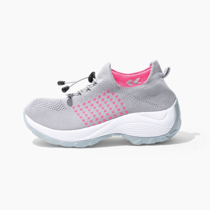 Womens Slip On Walking Sneakers Wide Toe Box Stretch Knit Lightweight by Sereniya