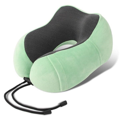 Sereniya Memory Foam Travel Neck Pillow for Airplane and Travel Comfort