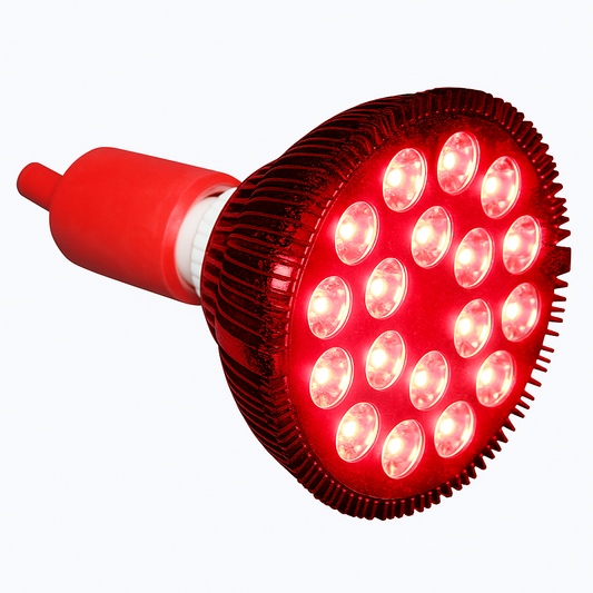 Red Light Therapy Bulb — 54W 18 LED Infrared Light Lamp for Home Wellness by Sereniya