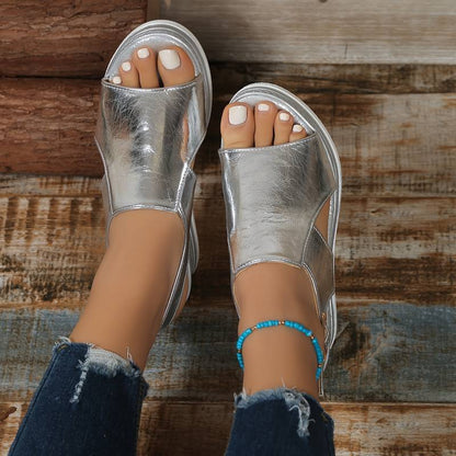 Womens Wide Fit Adjustable Comfort Sandals by Sereniya