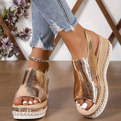 Womens Wide Fit Adjustable Comfort Sandals by Sereniya