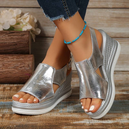 Womens Wide Fit Adjustable Comfort Sandals by Sereniya