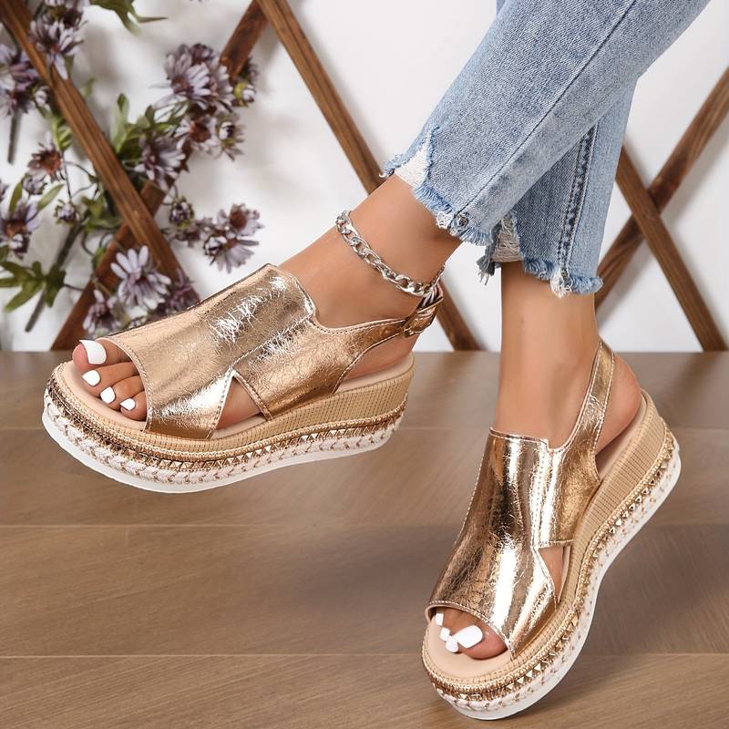 Womens Wide Fit Adjustable Comfort Sandals by Sereniya