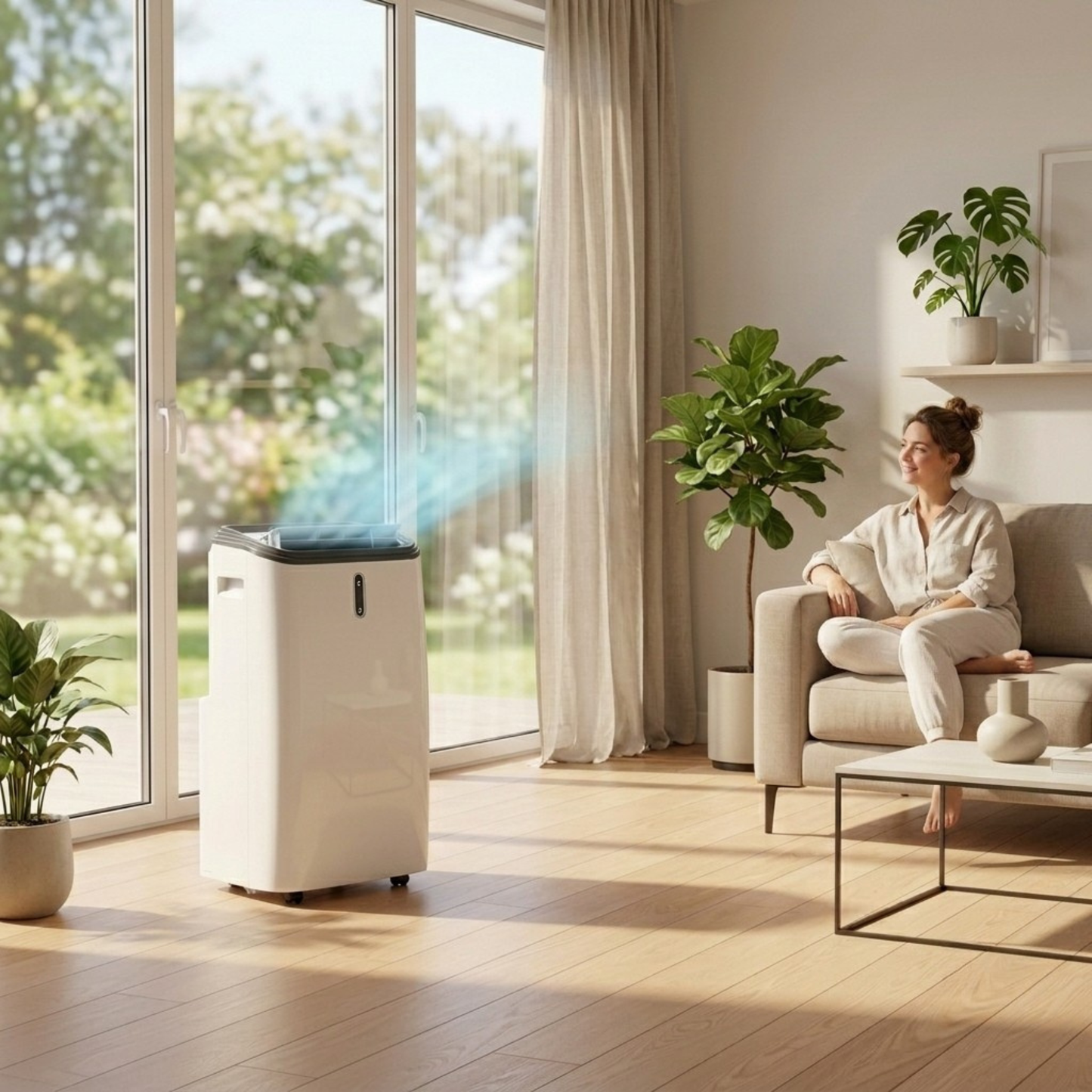 12,000 BTU Portable Air Conditioner Cooler Dehumidifier 3-in-1 Room Fan Indoor Home Cooling Unit by Sereniya