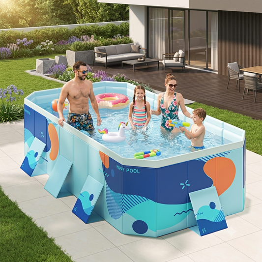Foldable Family Swimming Pool — Portable Backyard PVC Pool for Kids & Family Summer Fun by Sereniya