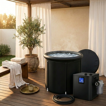 Portable Ice Bath Tub for Athletes — Foldable Outdoor Cold Plunge Tub for At-Home Ice Bath Ritual by Sereniya