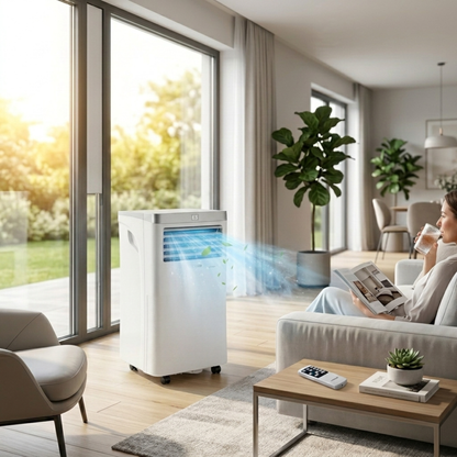 10000 BTU 3-in-1 Portable Air Conditioner with Remote Control — Dehumidifier Fan & Sleep Mode Home Cooling Unit by Sereniya