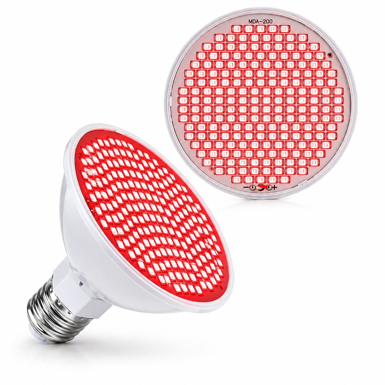 LED Red & Blue Light Skin Care Device — 200 LED Beauty Lamp for At-Home Face Care by Sereniya